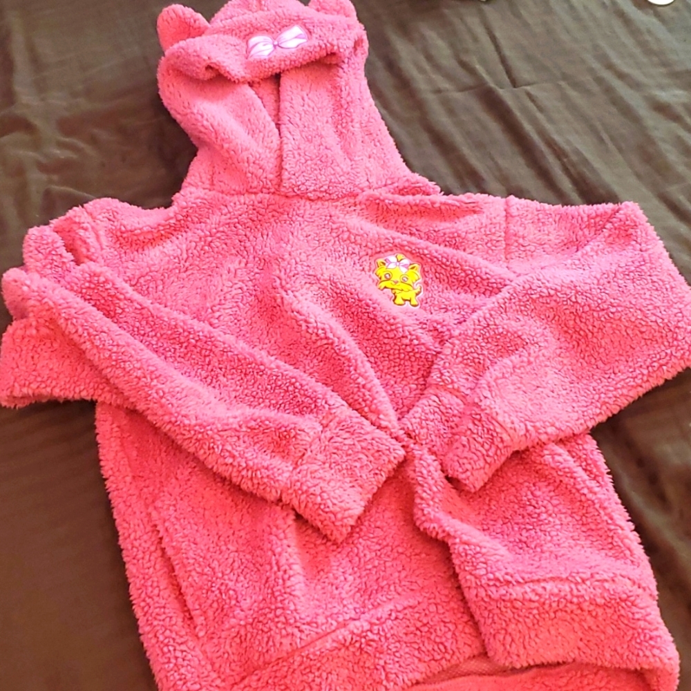 JoJo Siwa Girl's Pink Sherpa Fleece🎀 Hoodie w/Ears Size Medium